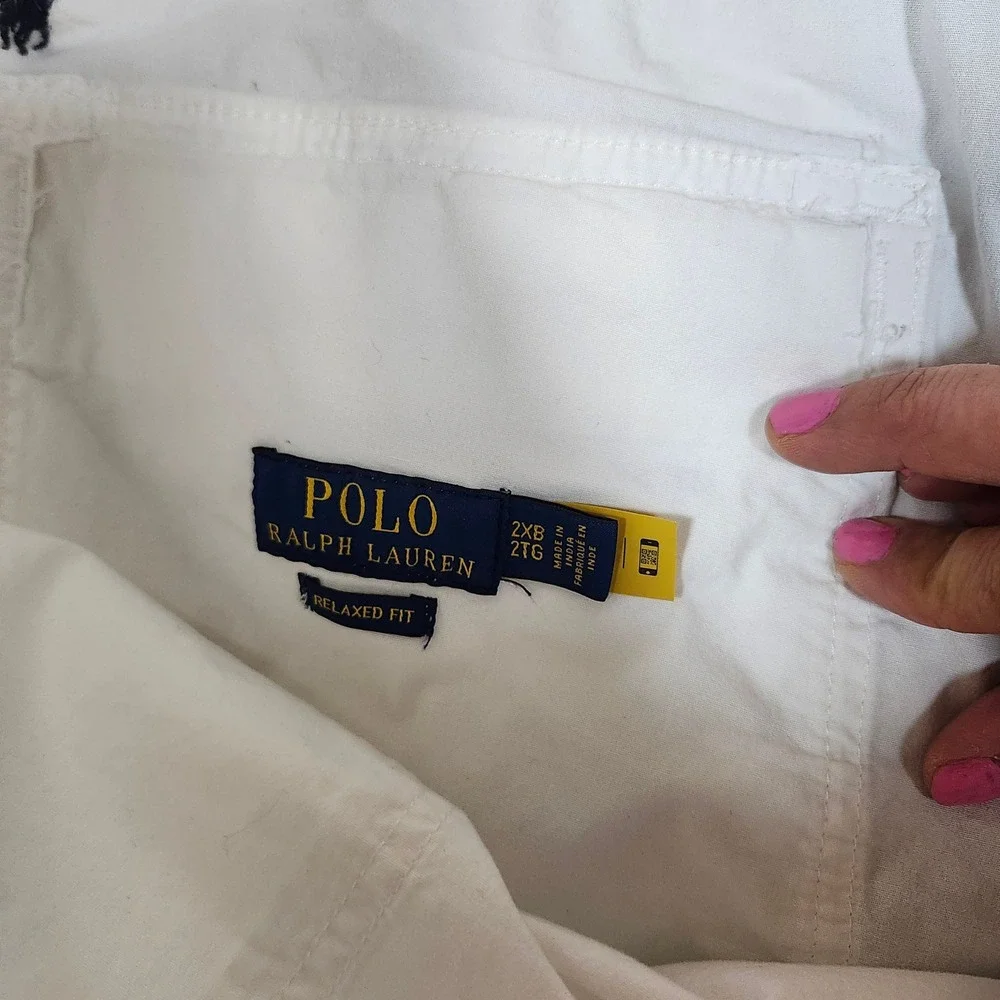 Polo‎ Ralph Lauren Shorts Relaxed Fit White Drawstring Casual 2XB